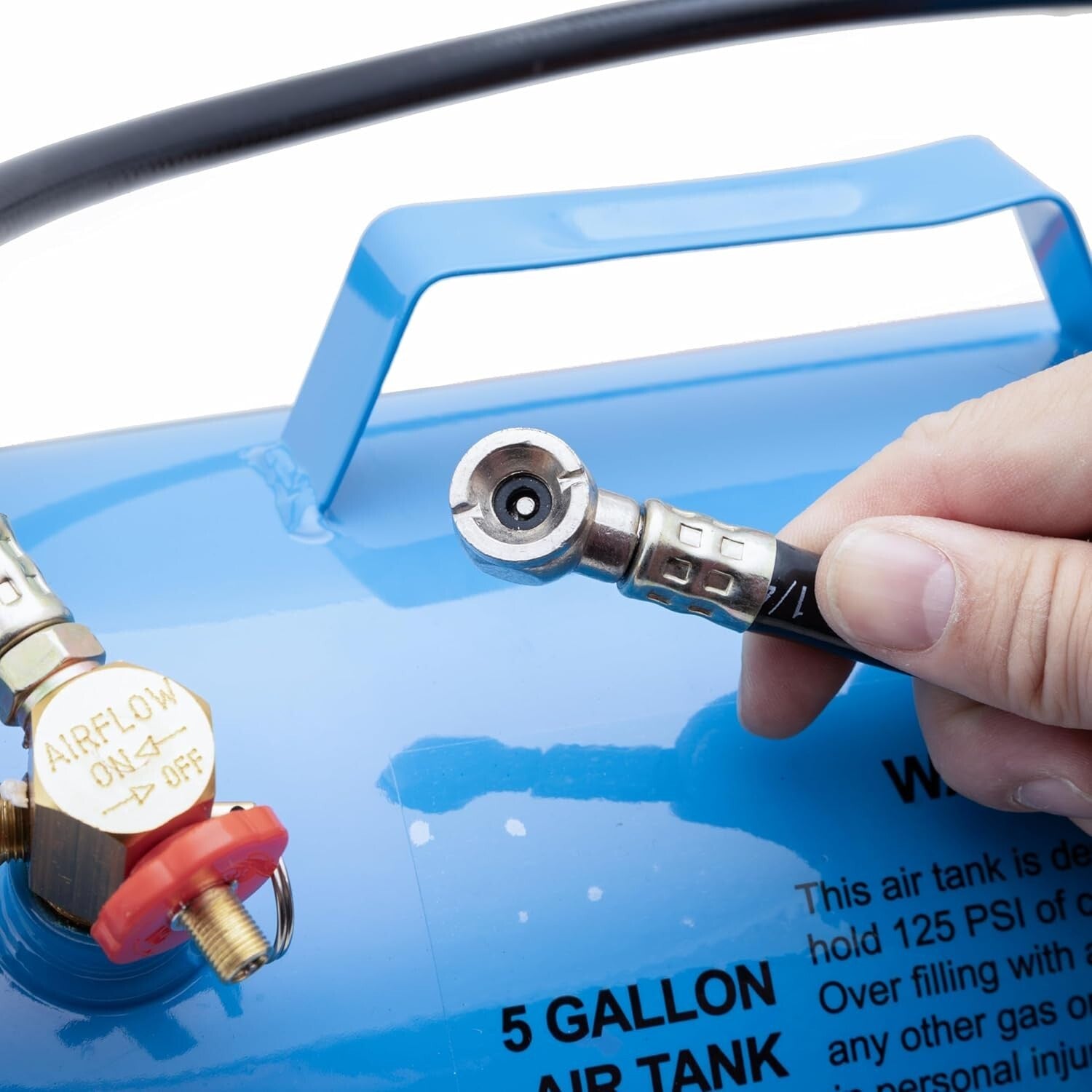 Versatile 40-Inch Hose Air Tank - 125 PSI, Ideal for Tire Inflation & Projects