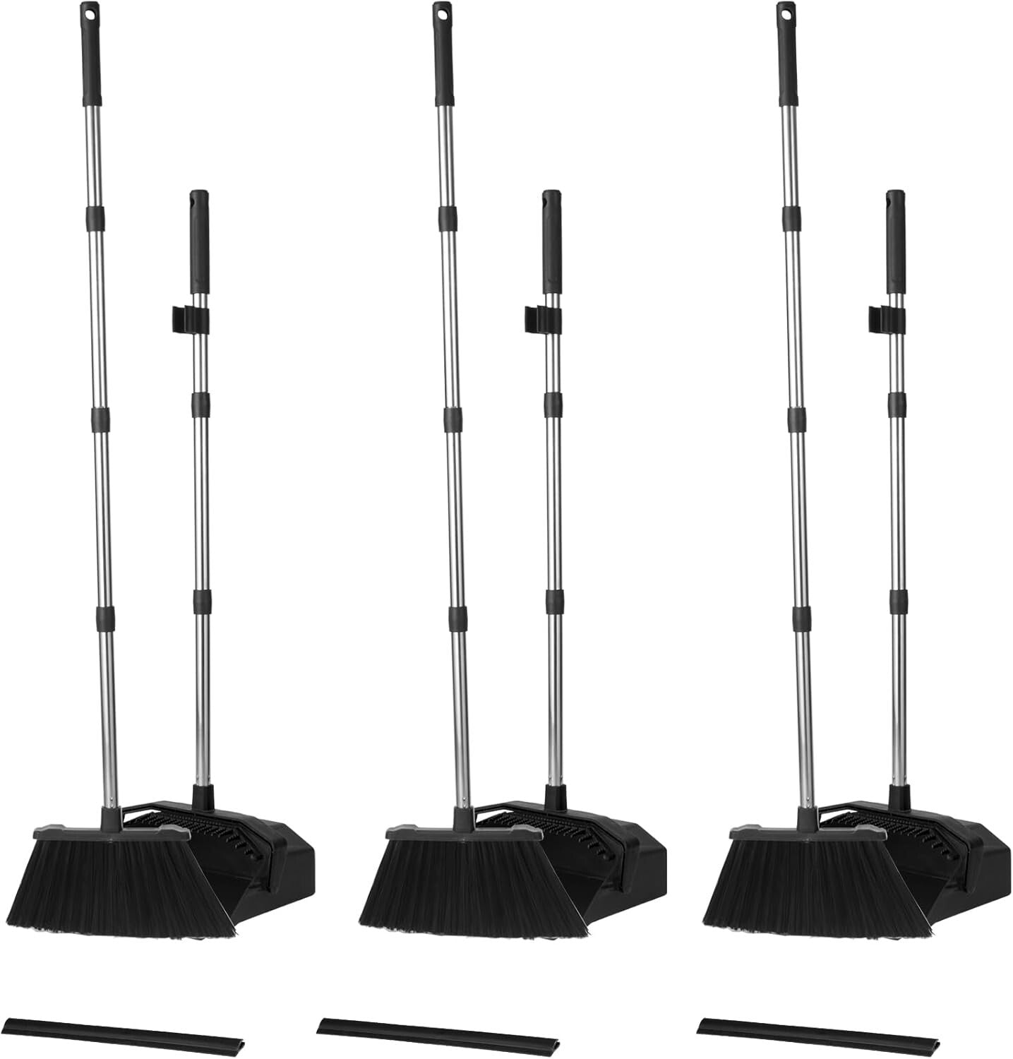Effortless Cleaning with 3-Pack Broom and 51'' Dustpan Kit - Cost-saving Design