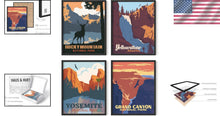 Load image into Gallery viewer, Customizable Vintage National Park Art - 8x10 Mountain Posters in Black Frame