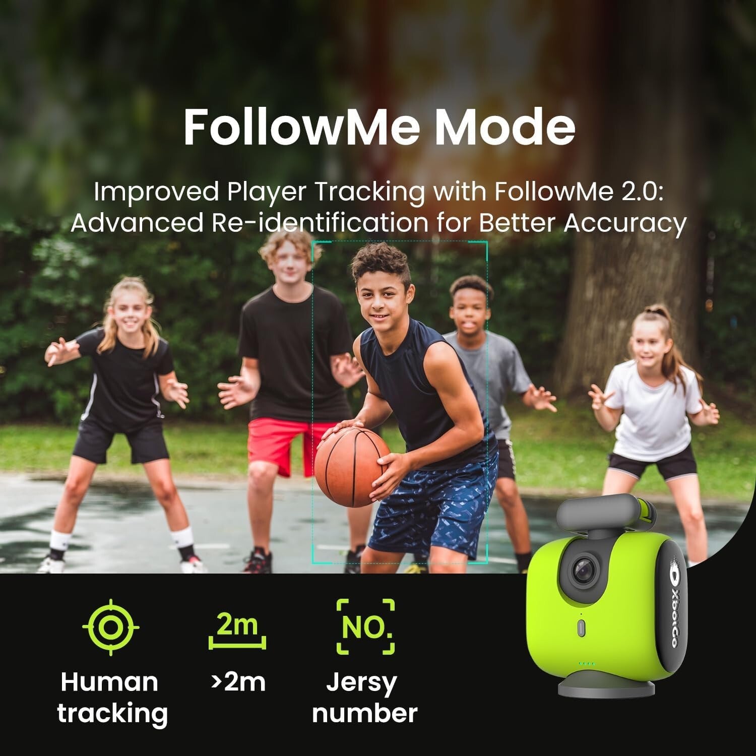 Chameleon Sports Tracking Camera - 360° Rotation & 120° FOV for Athletes