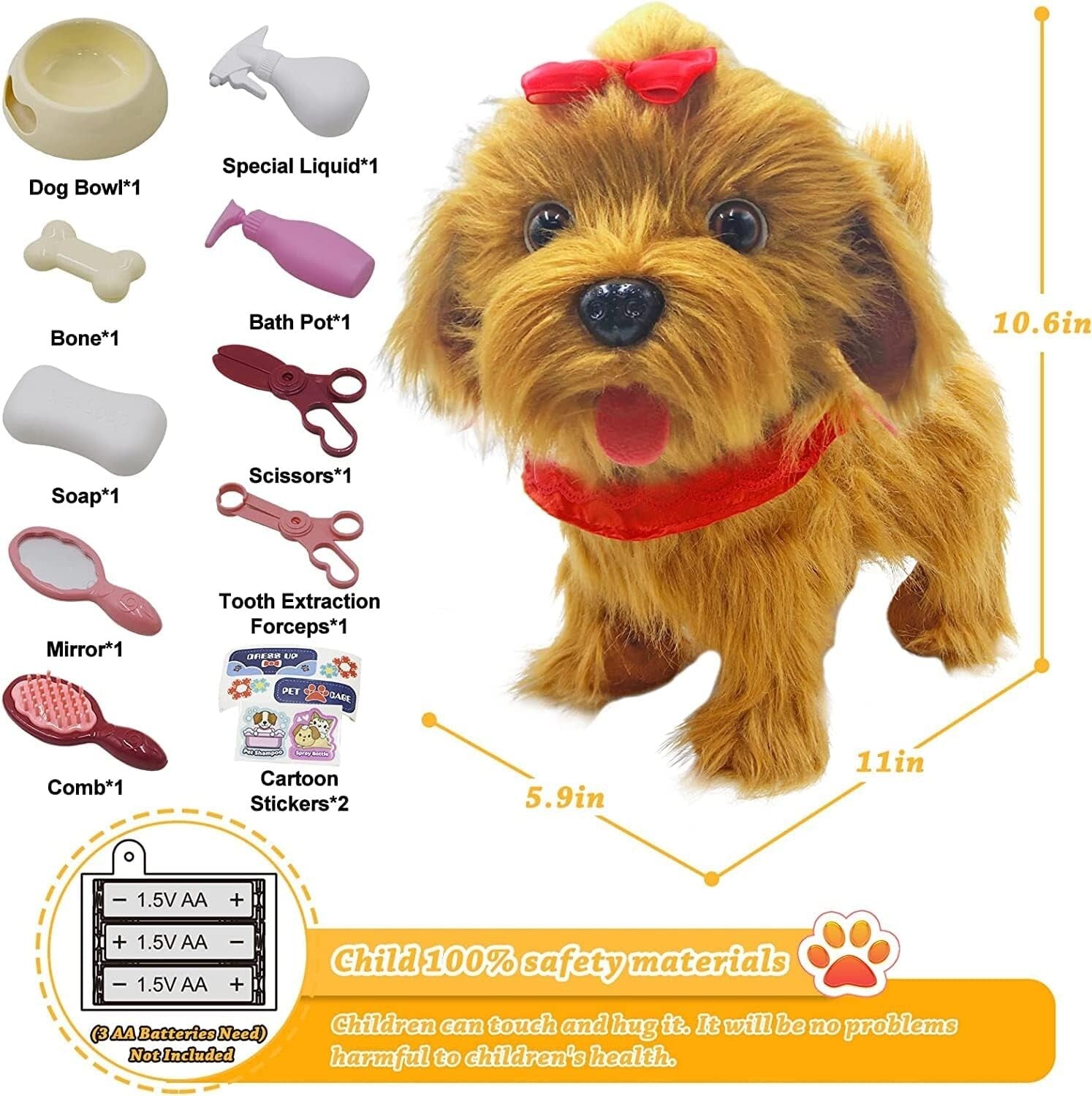 Cute Remote-Controlled Interactive Dog for Children Ages 2-4 - Birthday Gift