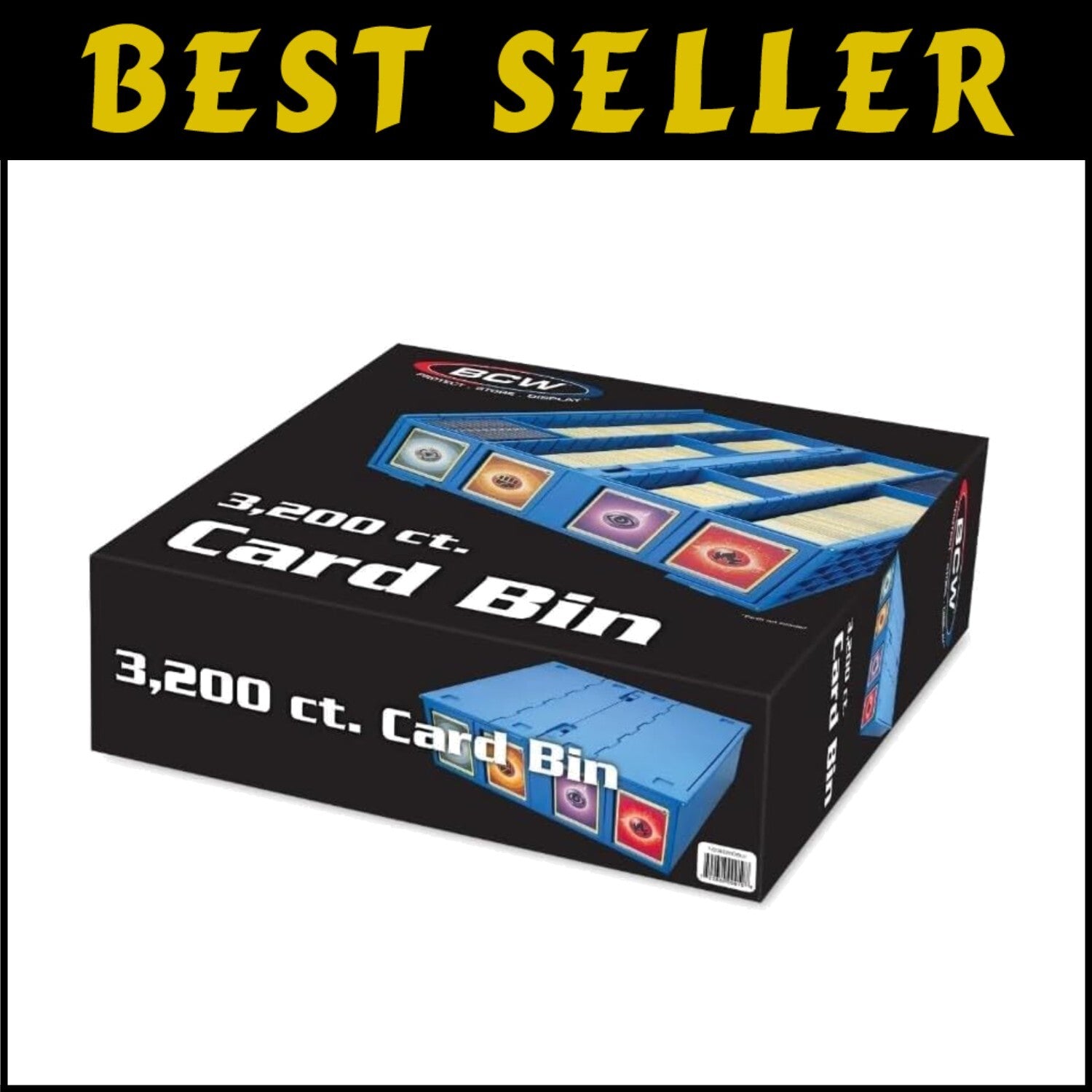 Blue Collectible Card Bin Set - Holds 3200 Cards Each with Custom Dividers