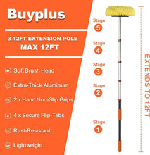 Load image into Gallery viewer, Multi-Purpose Extendable Cleaning Brush - Soft Bristle Head for Cars and More