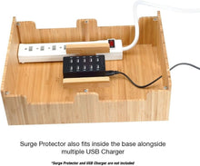 Load image into Gallery viewer, Sustainable Bamboo Charging Station: 10 Ports for Classrooms &amp; Corporate Spaces