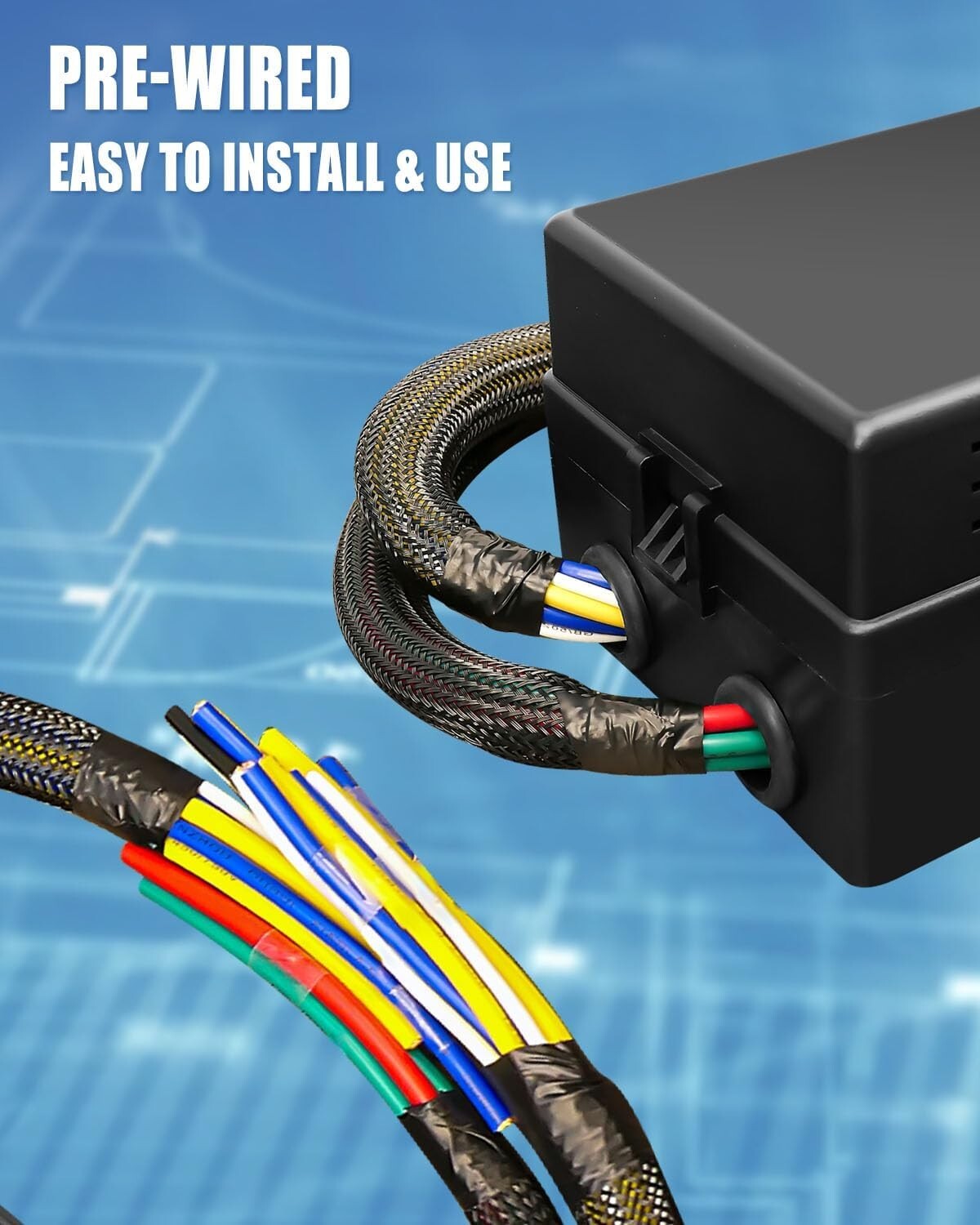 IP65 Rated Relay Fuse Holder with Pre-Wired Harness - Perfect for Trucks & Boats