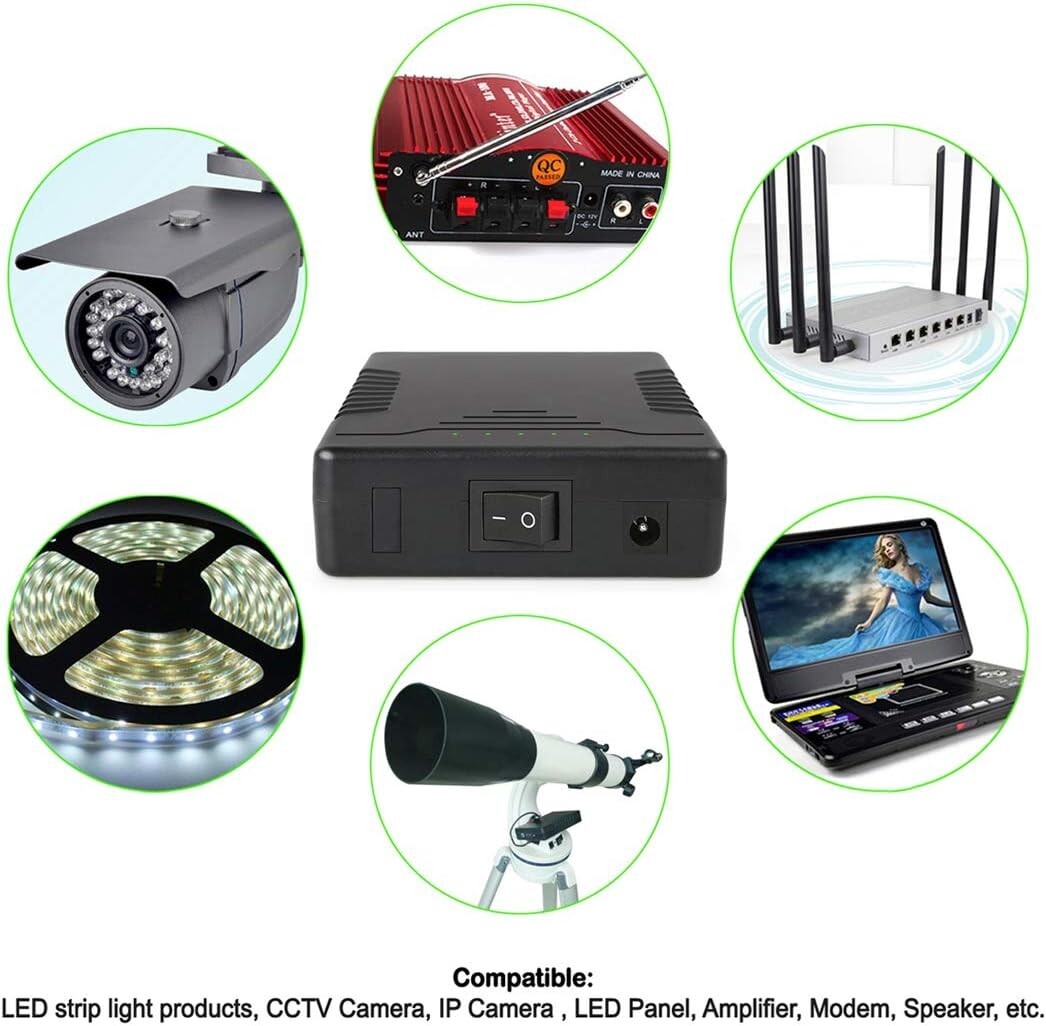 11.1V 6000mAh Lithium-ion Battery Pack with AC Charger - Ideal for 12V Devices