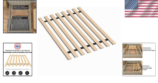 Enhance Your Bed's Support with 0.68-Inch Wooden Slats for Queen Size Mattresses
