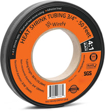 Load image into Gallery viewer, Industrial 3/4" Dual Wall Heat Shrink Tubing - 50 Feet for Strong Insulation