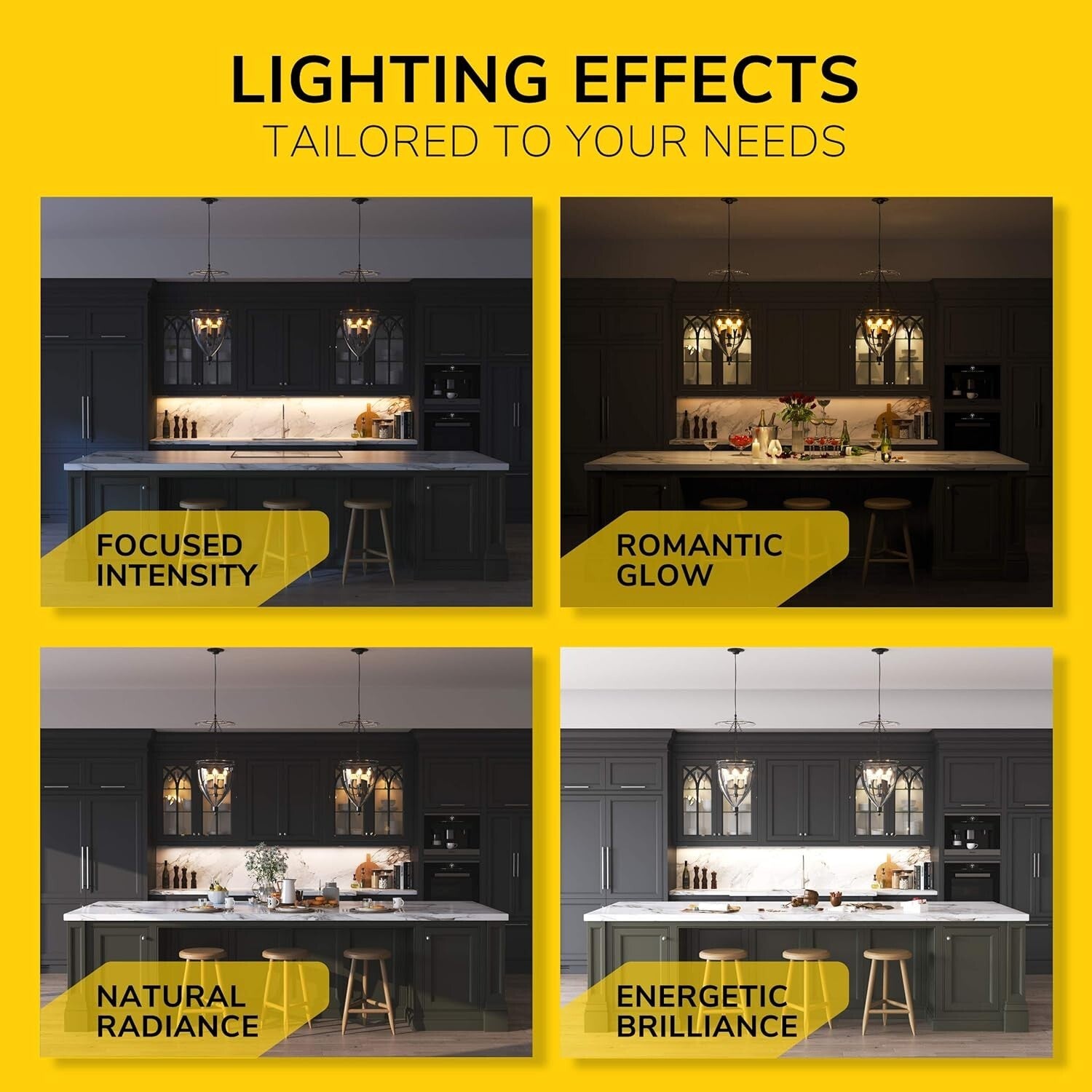 Selectable 3 Color Level LED Kitchen Lighting - 40 Inch, Bronze Finish, Dimmable