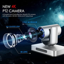 Load image into Gallery viewer, Compact 4K NDI Camera with AI Tracking &amp; Multiple Output Options for Churches