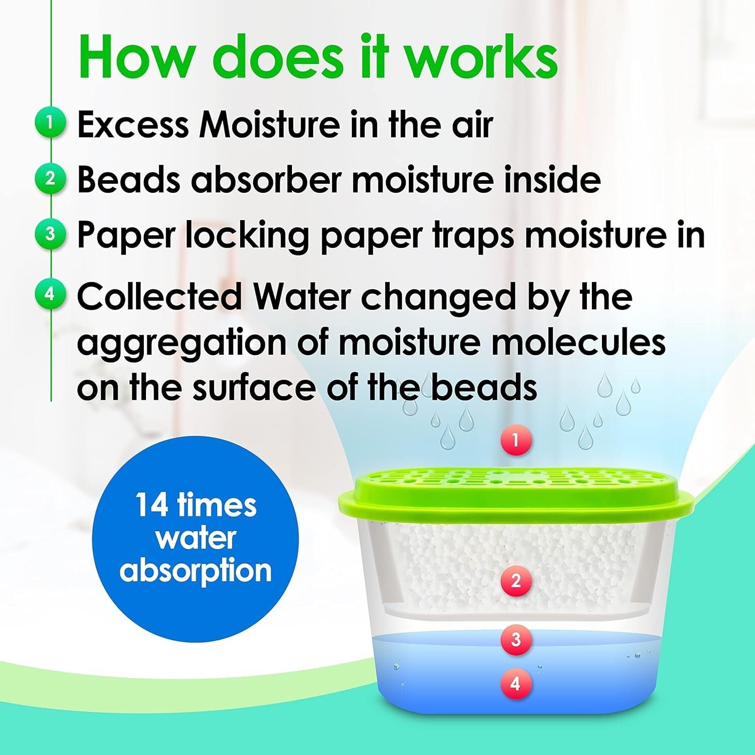 Effective 24-Pack Moisture-Absorbing Beads – Deodorizer for Closets & Bathrooms