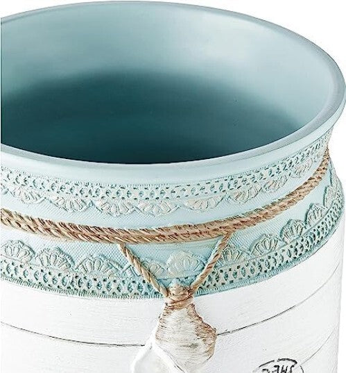 Chic Open-Top Decorative Trash Can - Farmhouse Shell Design for Home/Office