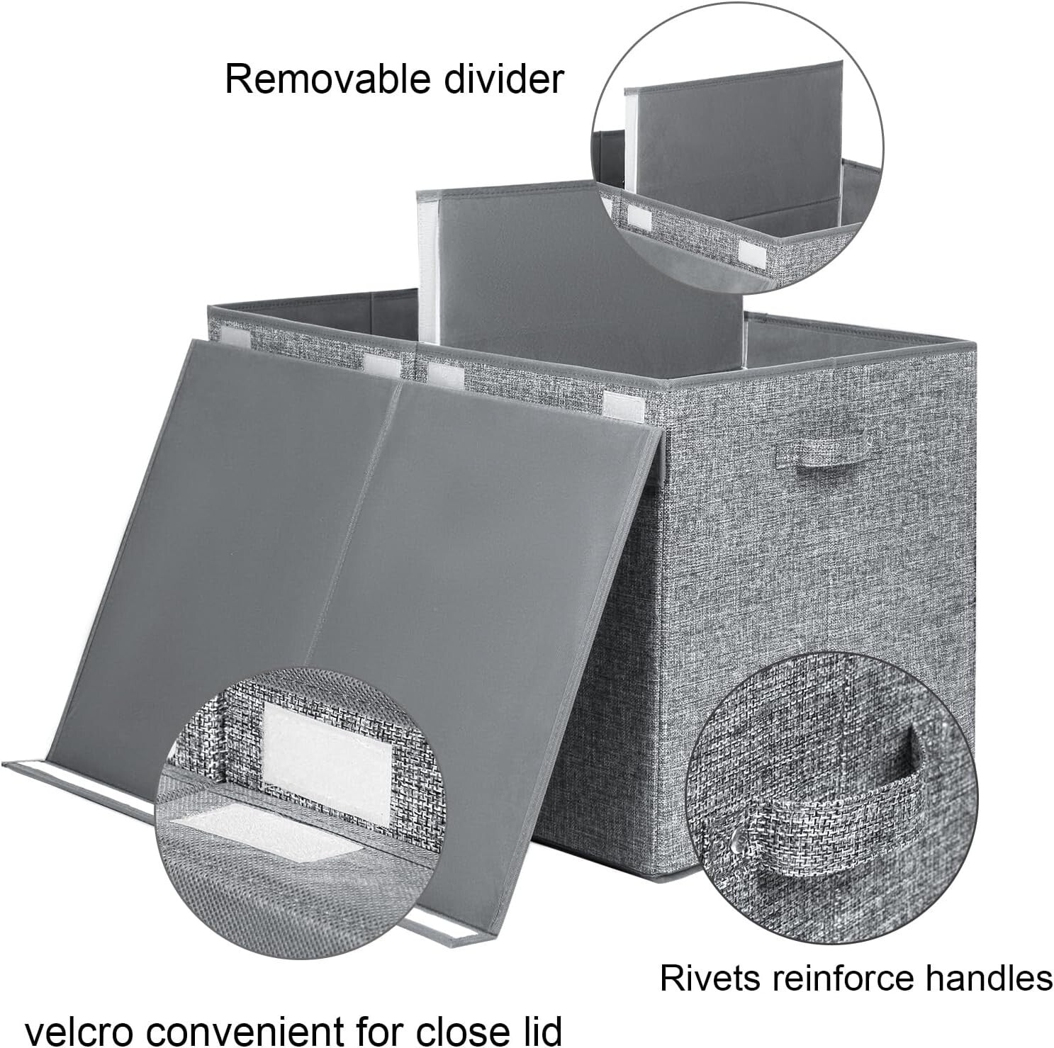 Durable Foldable Toy Chest with 122L Capacity - Perfect Storage for Playrooms