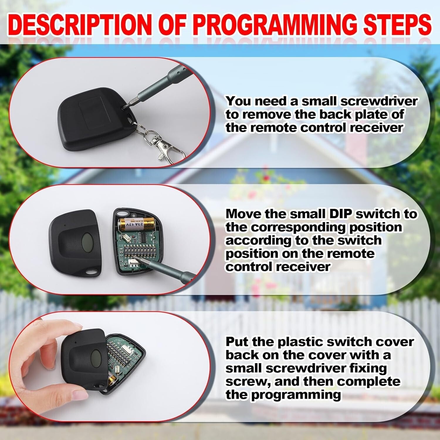 9-Pack Garage Door Remote Compatible with Linear Multicode 300MHz - Ergonomic