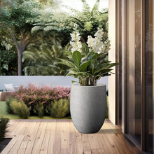 Load image into Gallery viewer, Large Round 21.7" Concrete Planter with Drainage for Stylish Indoor/Outdoor Use
