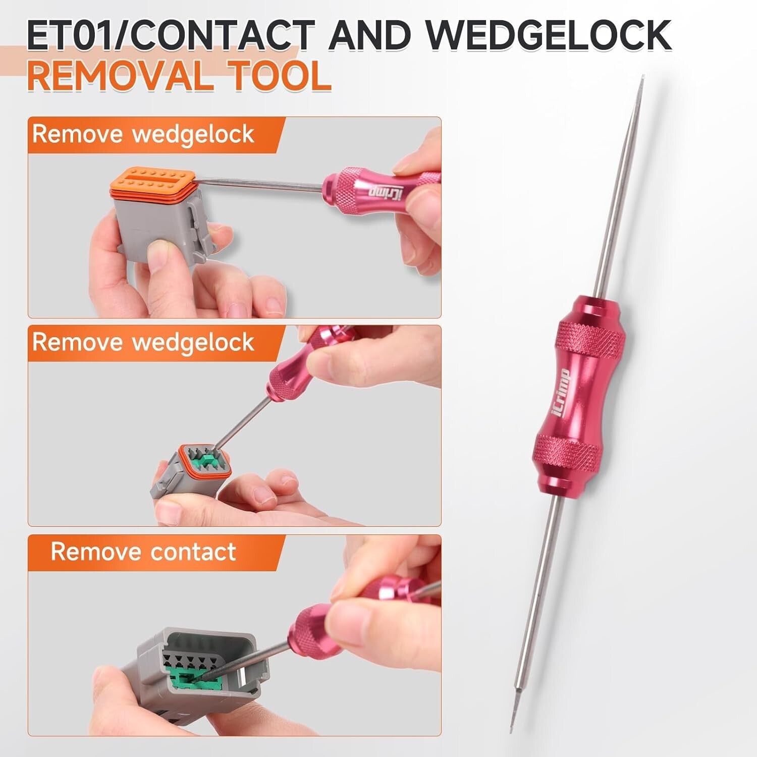 12-Piece Automotive Wiring Crimp Tool Set - Deutsch & Weather Pack Connectors