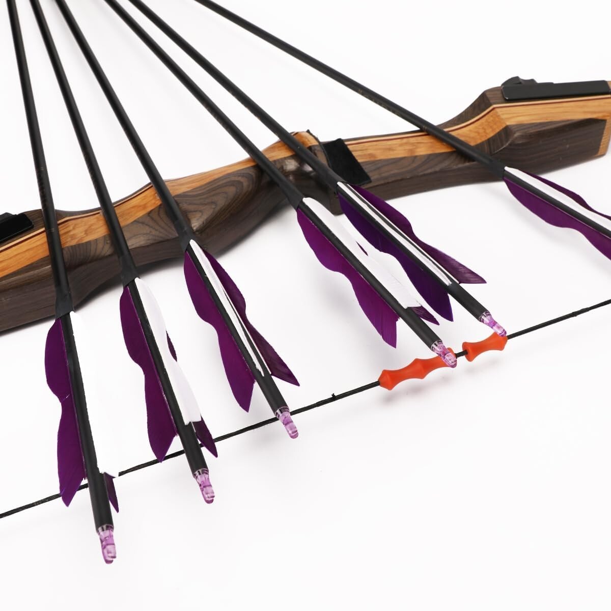 Durable 31" Carbon Arrows with 5" Turkey Feathers for Recurve & Compound Bows