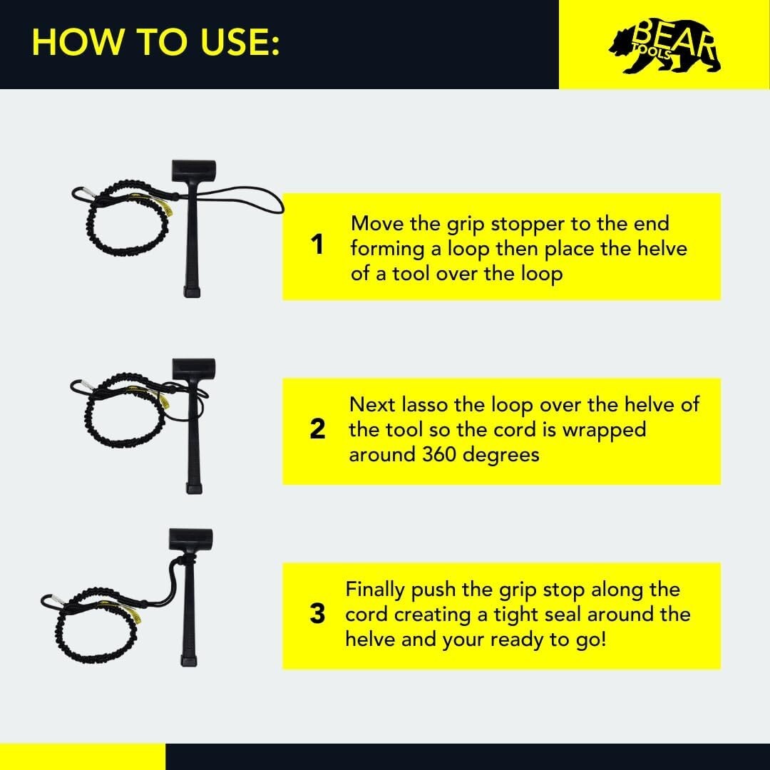 High-Strength Nylon Tool Safety Lanyard with Non-Tangling Carabiner | 10 Pack