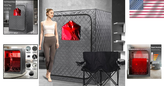 Detachable Infrared Sauna for Couples - Quick Heating & Comfort Chairs Included