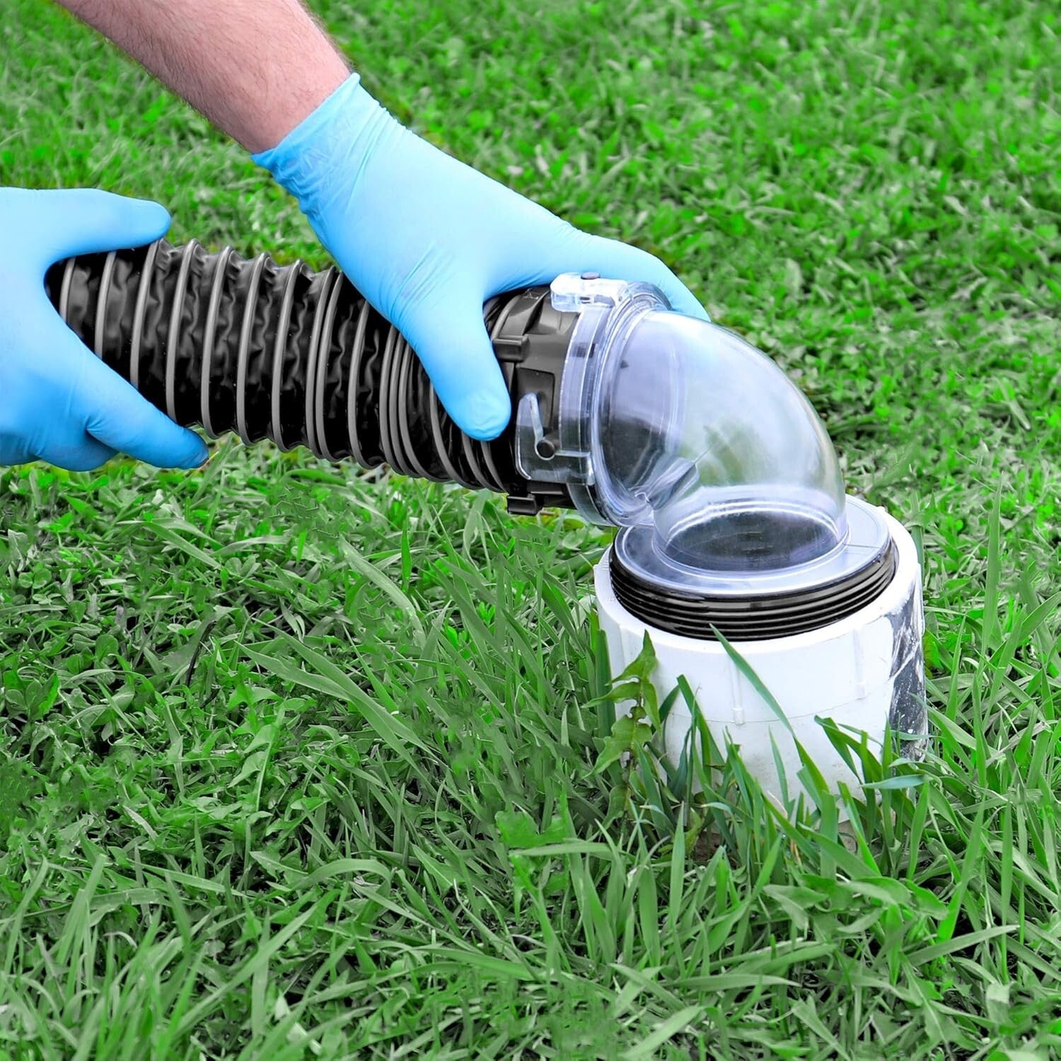 Durable 20' Silverback Sewer Hose with Rotating Fittings for Easy Waste Disposal