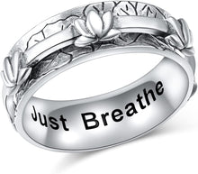 Load image into Gallery viewer, Handcrafted Sterling Silver Anxiety Relief Ring - Elegant Spinner Design, Size 7