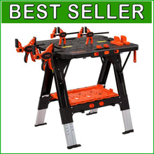 Load image into Gallery viewer, Portable Folding 2-in-1 Workbench &amp; Sawhorse - Lightweight &amp; Multifunctional