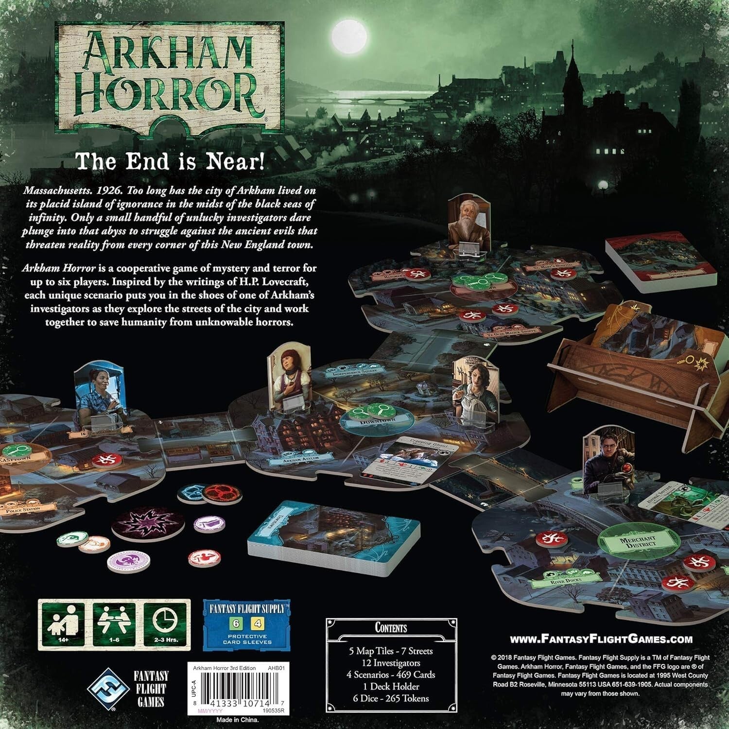 Arkham Horror 3rd Ed: Immersive Lovecraftian Board Game, 2-3 Hours of Play