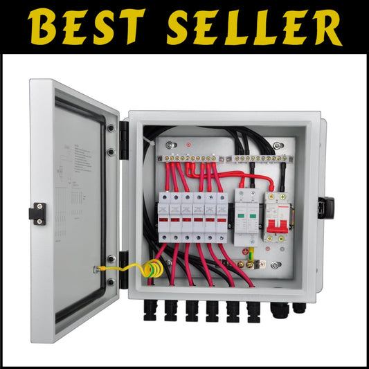 All-In-One 6 String PV Combiner Box with Fuse, Breaker, and Protection Features
