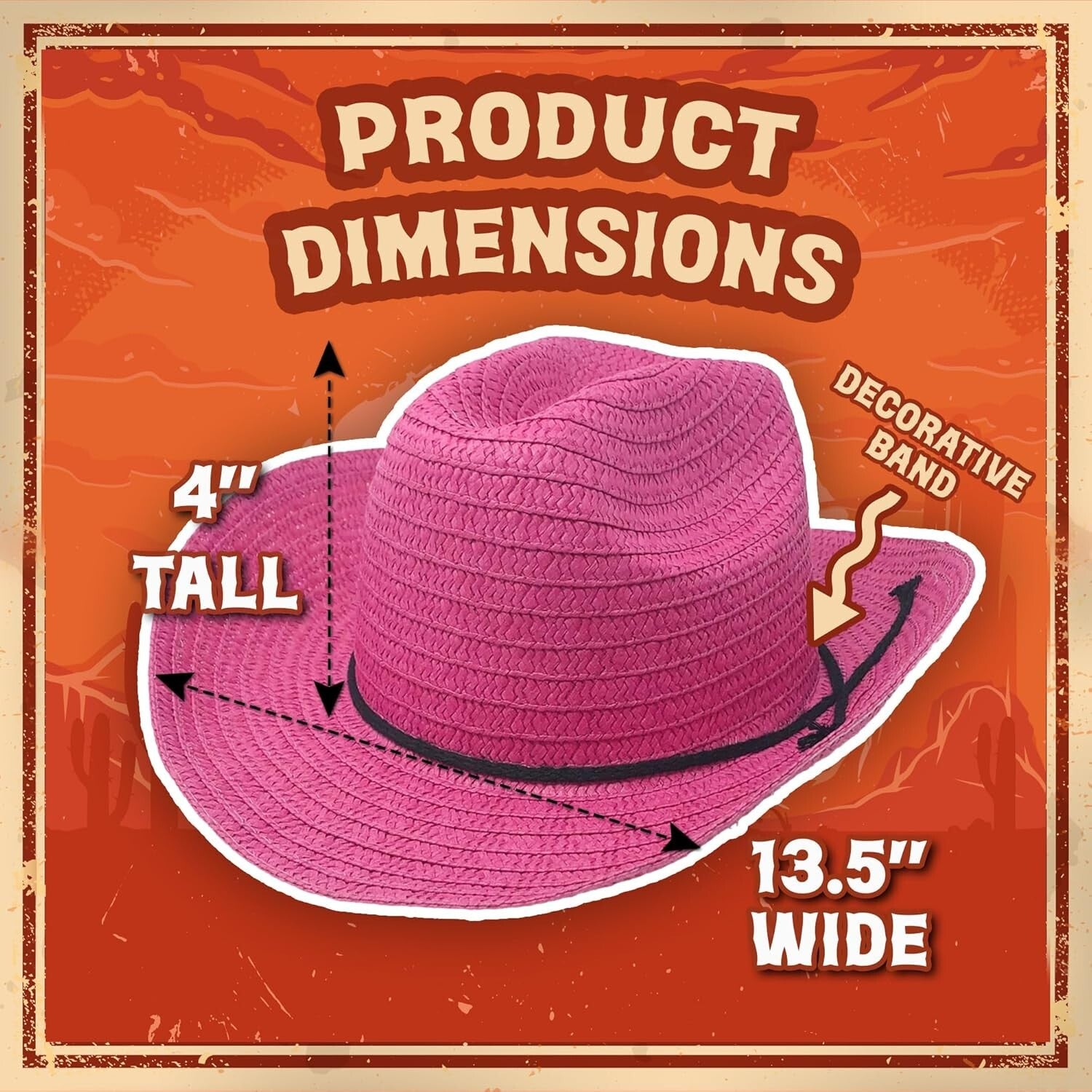 Spacious 24" Cowboy Hats - 72-Piece Set for Men, Women & Festive Gatherings