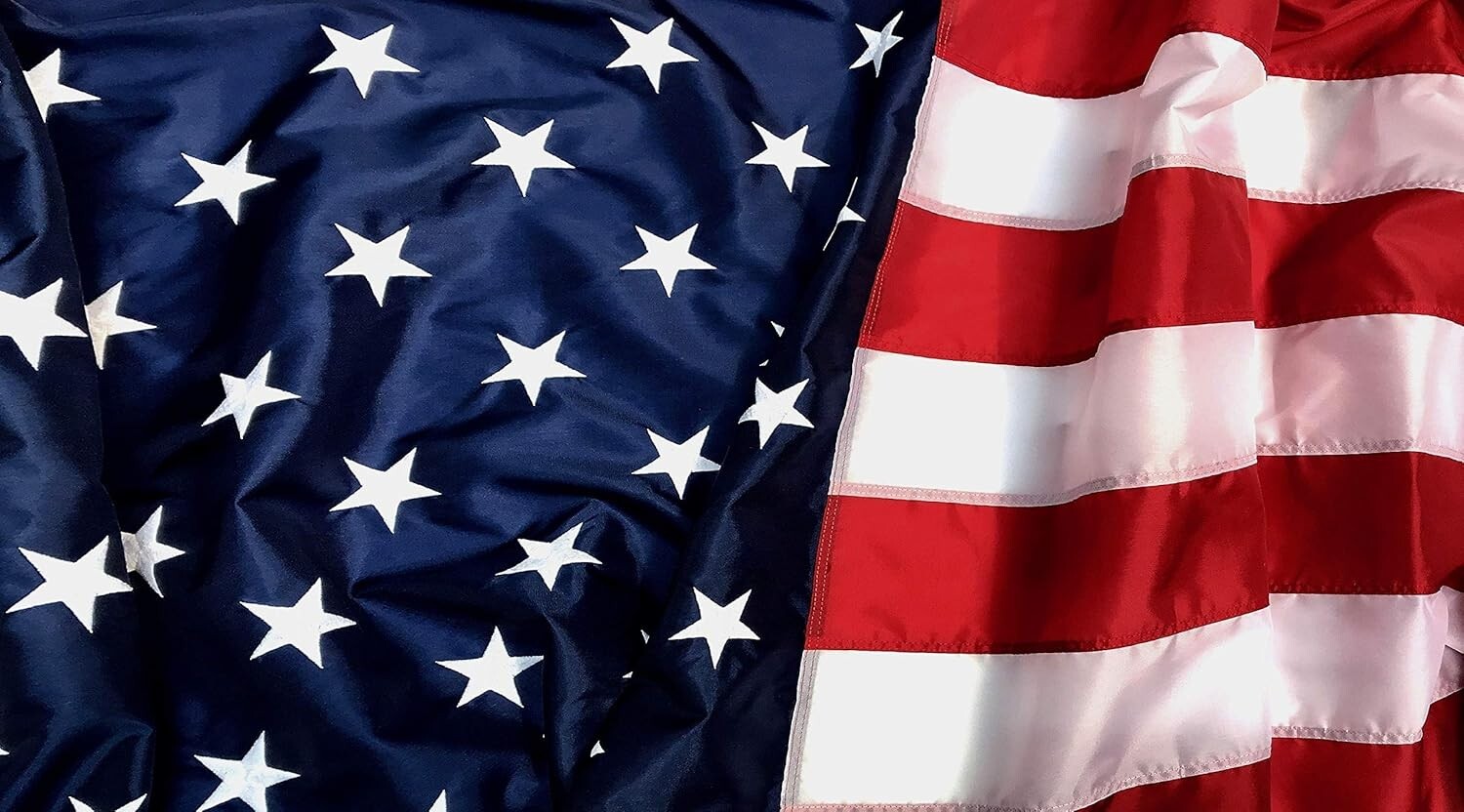Authentic 5x8 American Flag | Made in USA, Weather-Proof, Perfect for Ceremonies