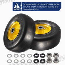 Load image into Gallery viewer, Universal 9x3.50-4 Flat-Free Tire Assemblies for Mowers &amp; Outdoor Equipment