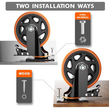 Load image into Gallery viewer, Versatile Heavy-Duty 6-Inch Caster Wheels for Furniture &amp; Workbench - Set of 4