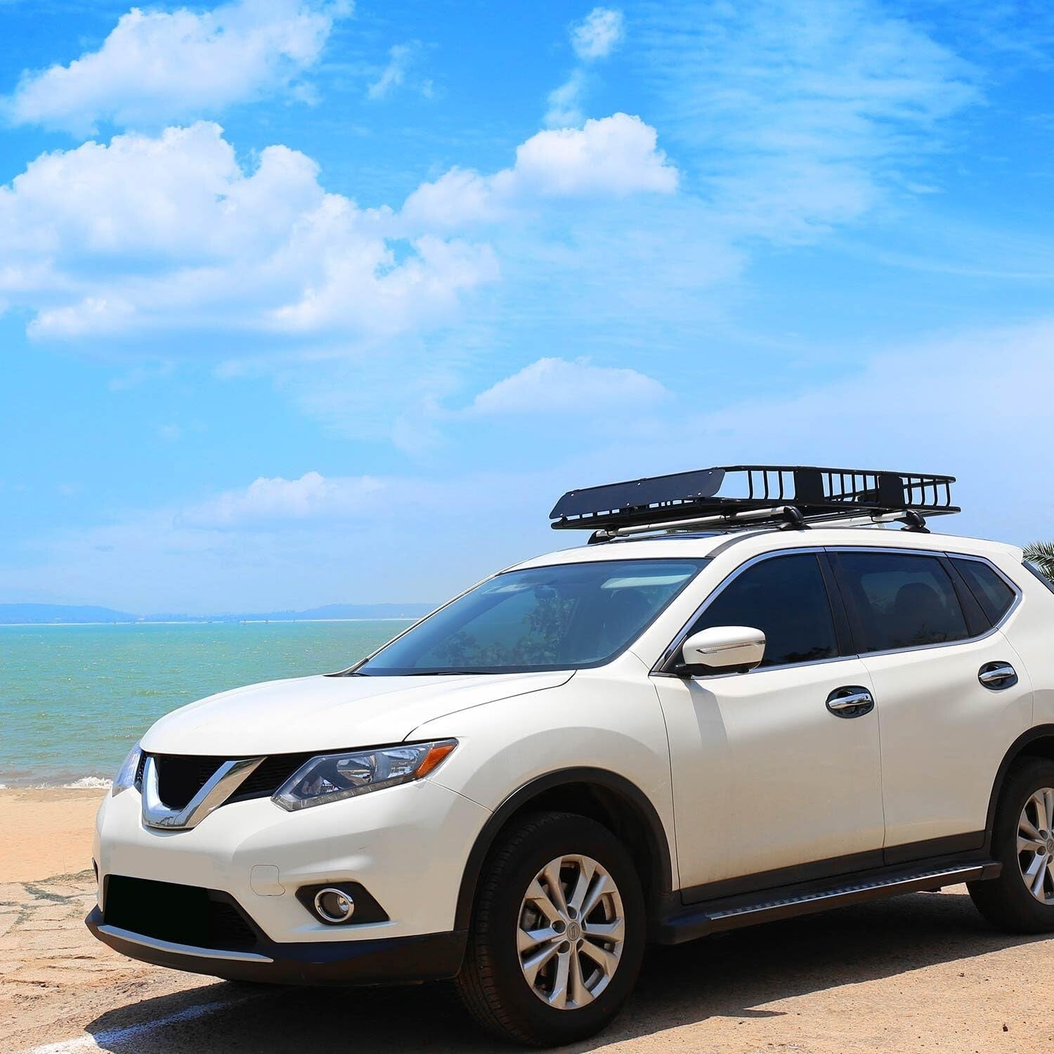 Extra Large Car Top Luggage Carrier - 150LB Capacity Roof Rack Basket