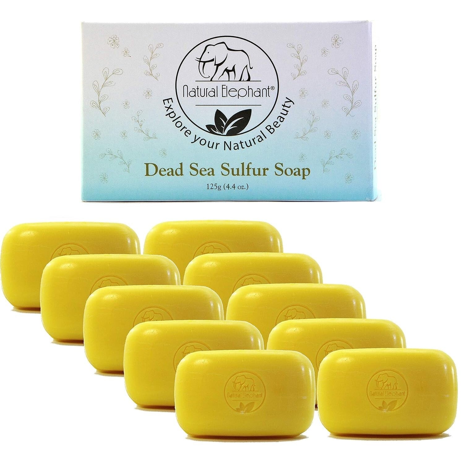 Nourishing Dead Sea Sulfur Soap - 4.4 oz Bars, Multi-Action Cleanser Pack of 10