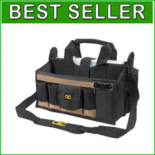 Load image into Gallery viewer, Professional 16 Pocket Tool Bag with Adjustable Strap &amp; Easy Access Parts Tray