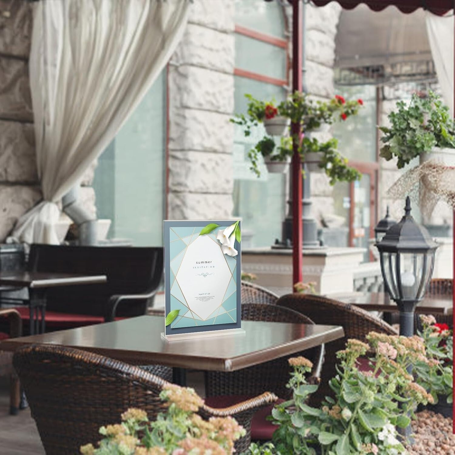 T-Shape Acrylic Stand 12-Pack for Menus & Flyers - Versatile Clear Displays