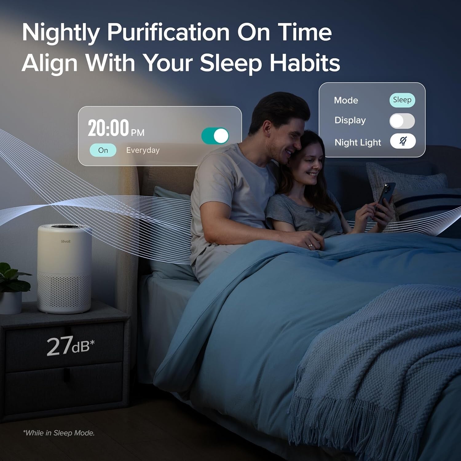 Advanced Air Purifier with Voice Control & Sleep Mode - Stylish White Design