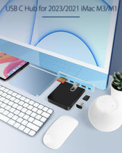 Load image into Gallery viewer, Compact 6-in-1 USB C Hub for iMac - Custom Color Panels &amp; Reliable Connectivity