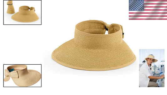Lightweight Adjustable Women's Sun Visor Hat - 4.25" Brim for Ultimate Shade