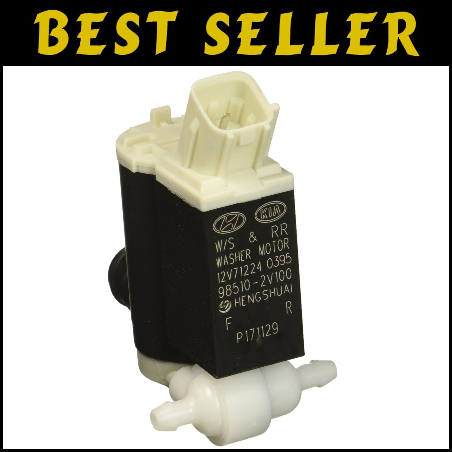 Authentic Windshield Washer Motor and Pump - 2V OEM Assembly, Lightweight Design