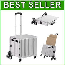 Load image into Gallery viewer, Compact Foldable Rolling Cart for Easy Transport - Ideal for Teachers &amp; Parents