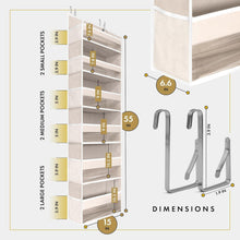 Load image into Gallery viewer, Ivory Dual Over the Door Storage System - Multi-Pocket Organizer for Every Room