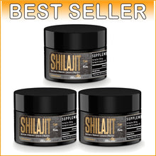 Load image into Gallery viewer, Gold-Grade Organic Shilajit Resin - 85+ Minerals for Energy &amp; Wellness Pack of 3