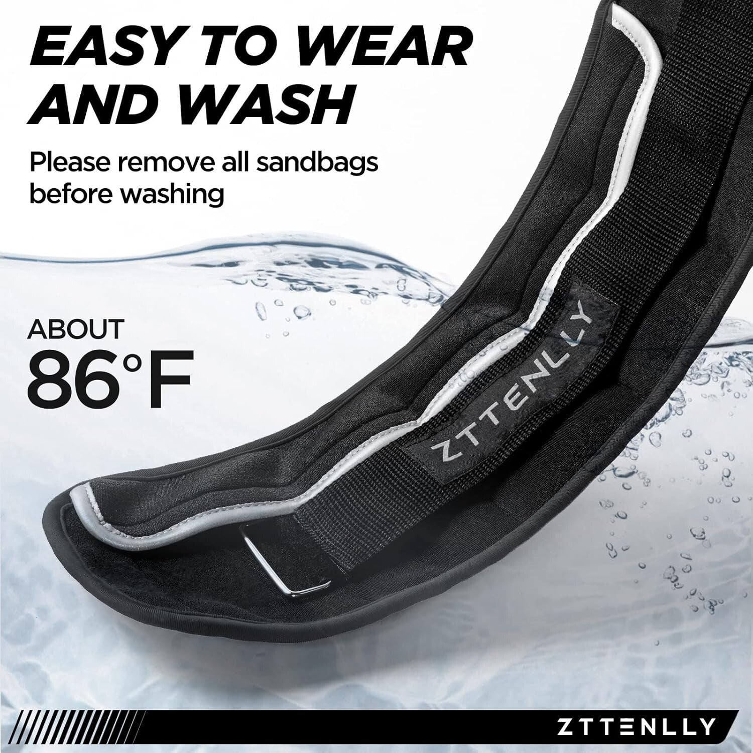 Eco-Friendly Adjustable Ankle Weights with Reflective Safety Trim & Carry Bag