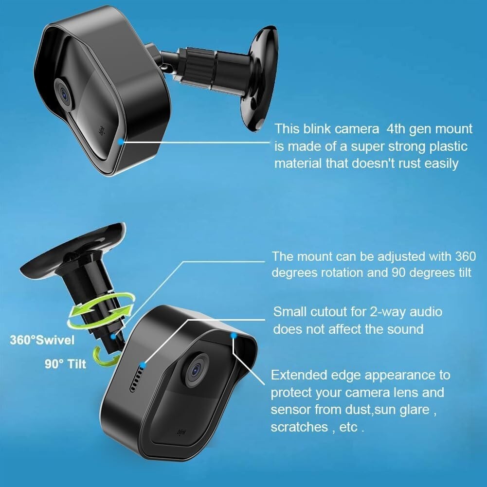 Reliable Weatherproof Protective Housing for Blink Outdoor 3rd & 4th Gen Cameras