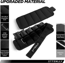 Load image into Gallery viewer, Eco-Friendly Adjustable Ankle Weights with Reflective Safety Trim &amp; Carry Bag