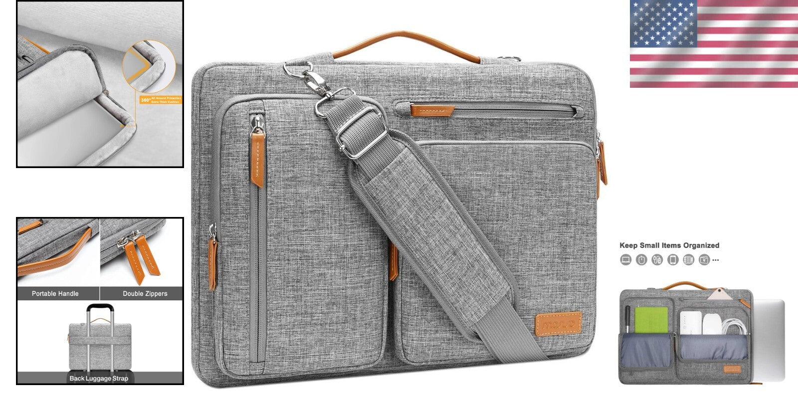 Adjustable Shoulder Bag for 17.3 Inch Laptops - Protective and Stylish Design
