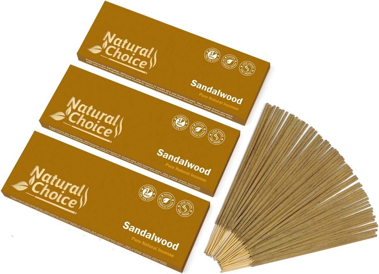 100 Grams of Low Smoke Sandalwood Incense Sticks for Aromatherapy Bliss