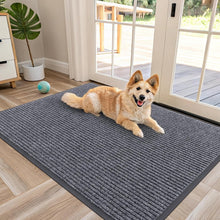 Load image into Gallery viewer, Waterproof Heavy Duty Doormat with Stripe Pattern - Easy Clean &amp; Fade Resistant