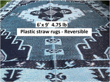 Load image into Gallery viewer, Lightweight Portable Outdoor Rug - 6x9 ft Waterproof Straw Mat for All Occasions